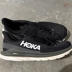 Hoka Black and Gray Athletic Shoes